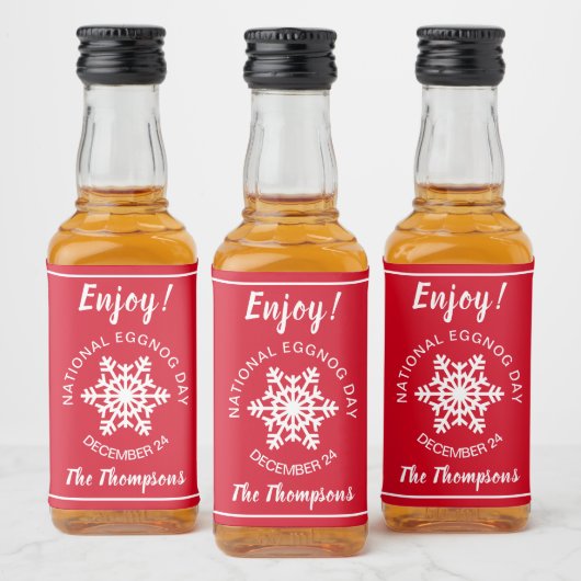 Étiquettes Pour Bouteilles De Liqueur Fête nationale du Jour de l'Eggong 24 décembre Rou (Bouteilles)