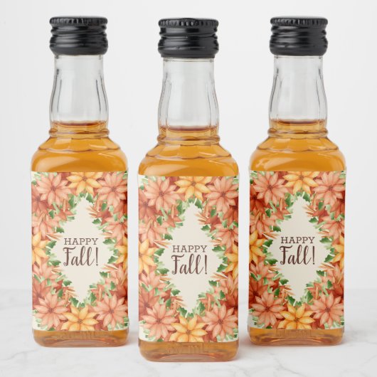 Étiquettes Pour Bouteilles De Liqueur Feuillage automne automne automne Swag floral mini (Bouteilles)