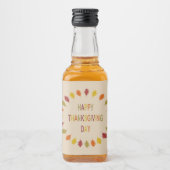 Étiquettes Pour Bouteilles De Liqueur Feuilles de chêne de Thanksgiving (Devant)