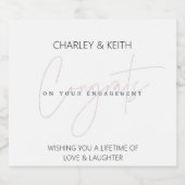 ÉTIQUETTES POUR BOUTEILLES DE LIQUEUR FIANÇAILLES, MARIAGE, PARTI ENGAGEMENT (Étiquettes simples)