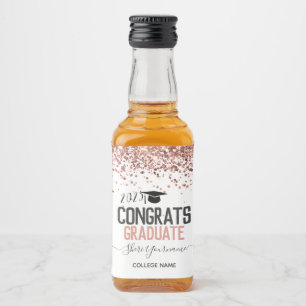 Étiquettes Pour Bouteilles De Liqueur Fille Parties scintillant Graduation Party Chaque 