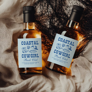 Étiquettes Pour Bouteilles De Liqueur Fin de semaine de bachelorette Coastal Cowgirl