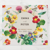 Étiquettes Pour Bouteilles De Liqueur Fleur sauvage (Étiquettes simples)