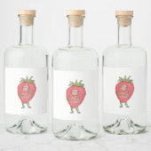 Étiquettes Pour Bouteilles De Liqueur Fraise (Bouteilles)