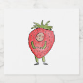 Étiquettes Pour Bouteilles De Liqueur Fraise (Étiquettes simples)