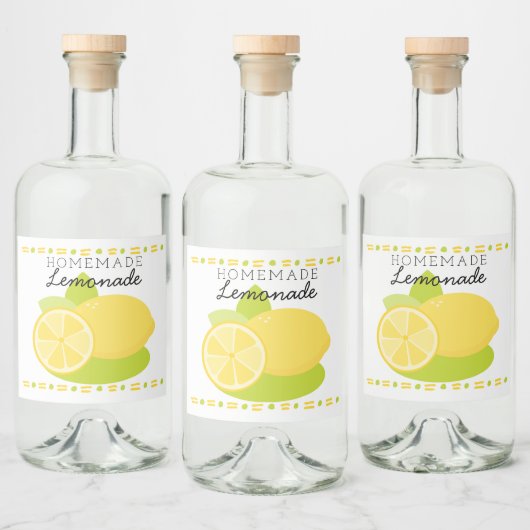 Étiquettes Pour Bouteilles De Liqueur Fruit de citron maison (Bouteilles)