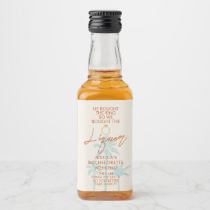 Étiquettes Pour Bouteilles De Liqueur Funny Tropical Bachelorette Week-end Mini