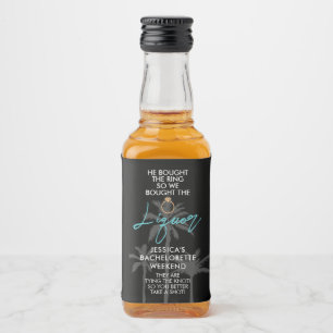 Étiquettes Pour Bouteilles De Liqueur Funny Tropical Bachelorette Week-end Mini Liquor B