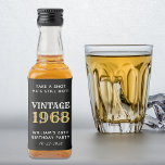 Étiquettes Pour Bouteilles De Liqueur Funny Vintage 60e anniversaire Noir<br><div class="desc">Amusant étiquette de mini bouteille d'alcool noir et or pour sa fête de 60e anniversaire. Personnalisez "Prenez une balle il est encore chaud" et "Vintage" si vous le souhaitez,  l'année de sa naissance,  son nom et la date.</div>