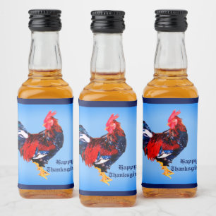Étiquettes Pour Bouteilles De Liqueur gallinacé mâle, coq Personnalisé