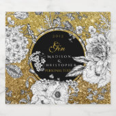 Étiquettes Pour Bouteilles De Liqueur Gin Dotted bottle (Étiquettes simples)