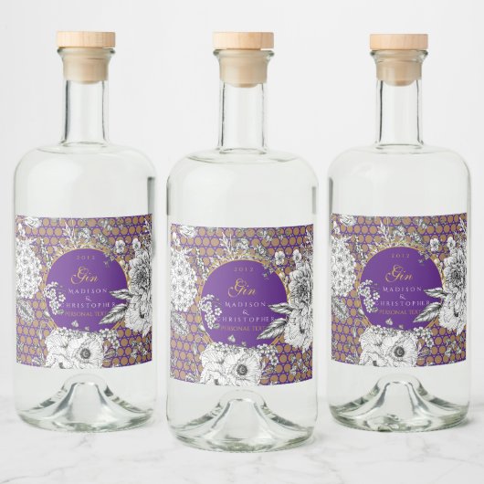 Étiquettes Pour Bouteilles De Liqueur Gin Dotted bottle (Bouteilles)