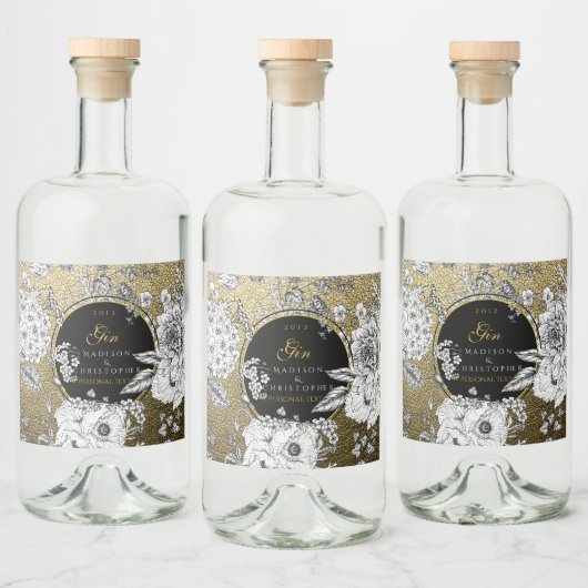 Étiquettes Pour Bouteilles De Liqueur Gin Dotted bottle (Bouteilles)
