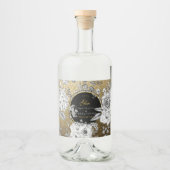 Étiquettes Pour Bouteilles De Liqueur Gin Dotted bottle (Devant)