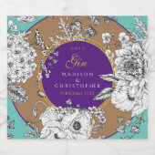 Étiquettes Pour Bouteilles De Liqueur Gin Dotted bottle (Étiquettes simples)