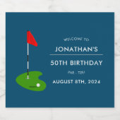 Étiquettes Pour Bouteilles De Liqueur Golf 50e fête d'anniversaire (Étiquettes simples)