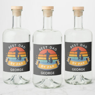 Étiquettes Pour Bouteilles De Liqueur Golf Papa Fête des pères Sport extérieur Gag