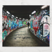 Étiquettes Pour Bouteilles De Liqueur Graffiti de métro (Étiquettes simples)