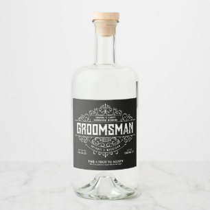 Étiquettes Pour Bouteilles De Liqueur Groomsmen et Best Man Proposition cadeau Liquor