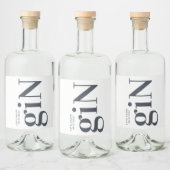 Étiquettes Pour Bouteilles De Liqueur Gros Monogramme Moderne Simple (Bouteilles)