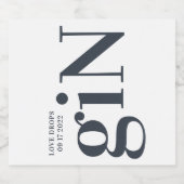 Étiquettes Pour Bouteilles De Liqueur Gros Monogramme Moderne Simple (Étiquettes simples)