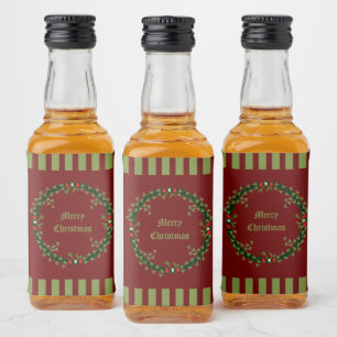 Étiquettes Pour Bouteilles De Liqueur Guirlande de Noël gothique personnalisée