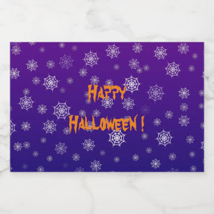 Étiquettes Pour Bouteilles De Liqueur Halloween Spider Web