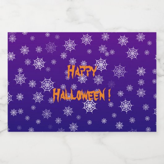 Étiquettes Pour Bouteilles De Liqueur Halloween Spider Web (Étiquettes simples)