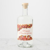 Étiquettes Pour Bouteilles De Liqueur Happy Thanksgiving (Devant)