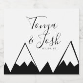 Étiquettes Pour Bouteilles De Liqueur Haut Mariage campagnard Monochrome (Étiquettes simples)