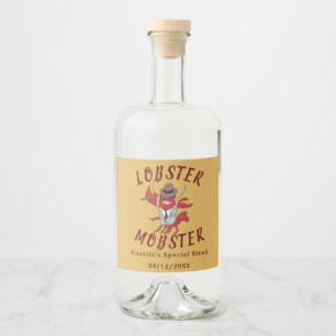 Étiquettes Pour Bouteilles De Liqueur Homard Homard 🦞 Drôle Cartoon Gangster