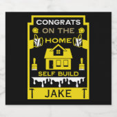 Étiquettes Pour Bouteilles De Liqueur Home Self Build Félicitations (Étiquettes simples)