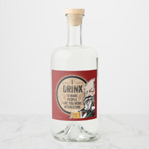 Étiquettes Pour Bouteilles De Liqueur Je Bois (pour vous rendre plus intéressant)