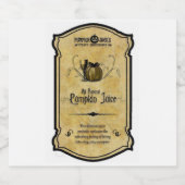 Étiquettes Pour Bouteilles De Liqueur Jus citrouille (Étiquettes simples)