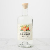 Étiquettes Pour Bouteilles De Liqueur Jus d'orange maison (Devant)