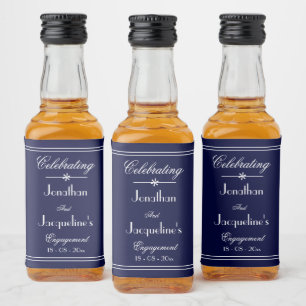 Étiquettes Pour Bouteilles De Liqueur La partie d'engagement privilégie la marine et le