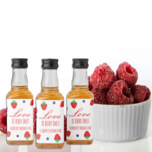 Étiquettes Pour Bouteilles De Liqueur L'amour est un fruit doux de la fête de mariage