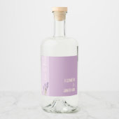 Étiquettes Pour Bouteilles De Liqueur Lavender Love Mariage (Devant)