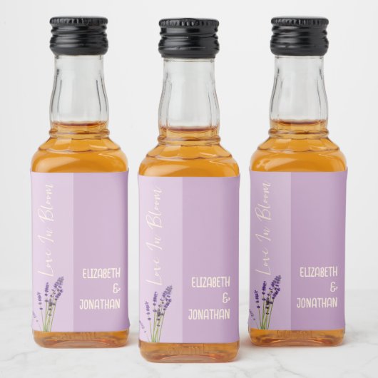 Étiquettes Pour Bouteilles De Liqueur Lavender Love Mariage (Bouteilles)