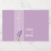 Étiquettes Pour Bouteilles De Liqueur Lavender Love Mariage (Étiquettes simples)