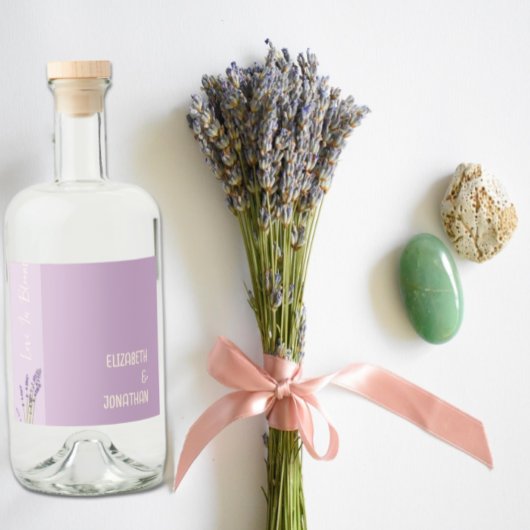 Étiquettes Pour Bouteilles De Liqueur Lavender Love Mariage