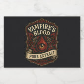 Étiquettes Pour Bouteilles De Liqueur Le sang d'Halloween Vampire (Étiquettes simples)