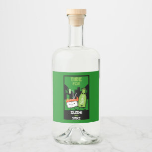 Étiquettes Pour Bouteilles De Liqueur Le Sushi Et Le Sake
