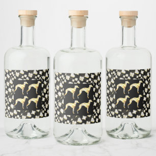 ÉTIQUETTES POUR BOUTEILLES DE LIQUEUR LÉVRIER BLING