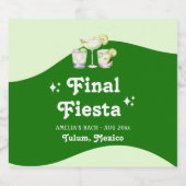 Étiquettes Pour Bouteilles De Liqueur Lime Green Citrus Final Fiesta Bachelorte (Étiquettes simples)