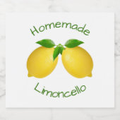 Étiquettes Pour Bouteilles De Liqueur Limoncello fait maison (Étiquettes simples)