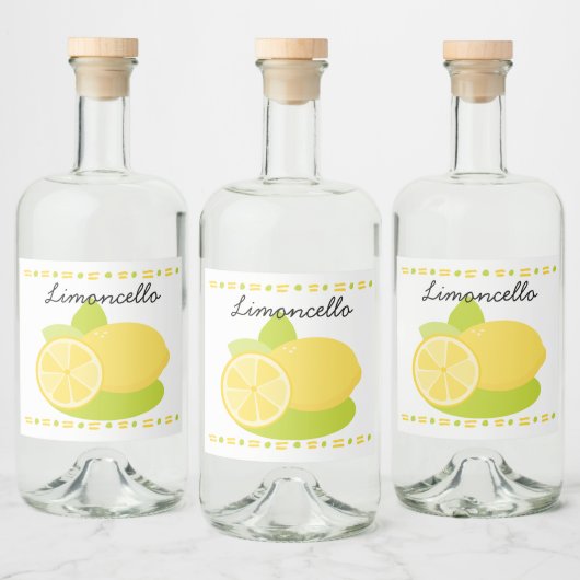 Étiquettes Pour Bouteilles De Liqueur Limoncello Fruit citron (Bouteilles)