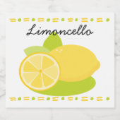 Étiquettes Pour Bouteilles De Liqueur Limoncello Fruit citron (Étiquettes simples)