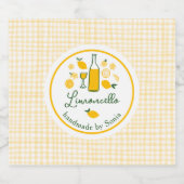 Étiquettes Pour Bouteilles De Liqueur Limoncello Lemonade Lemon En vichy artisanal sur m (Étiquettes simples)