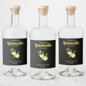 Étiquettes Pour Bouteilles De Liqueur Limoncello liqueur au citron fait maison (Bouteilles)